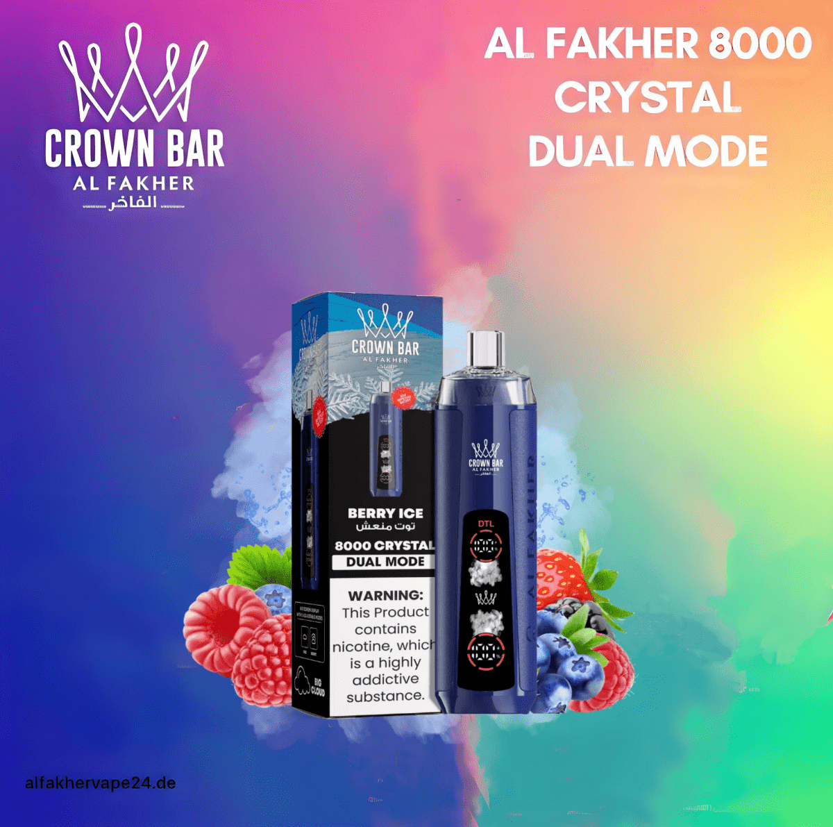Al Fakher Berry Ice 8000 Crystal - AlFakhervape24