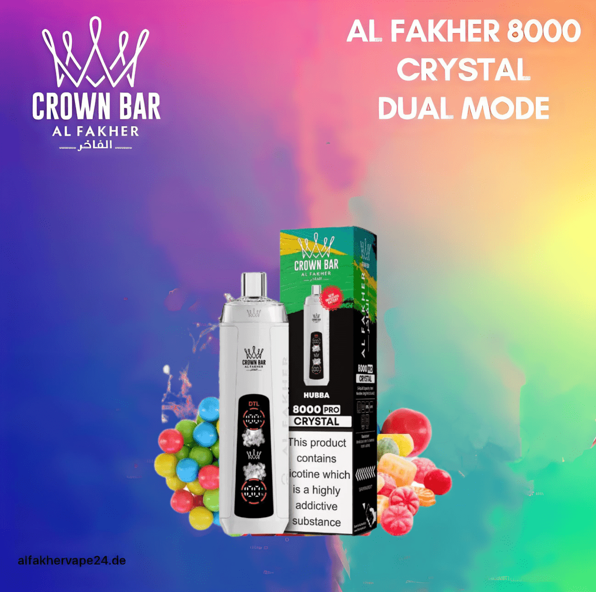 Al Fakher Hubba 8000 Crystal - AlFakhervape24