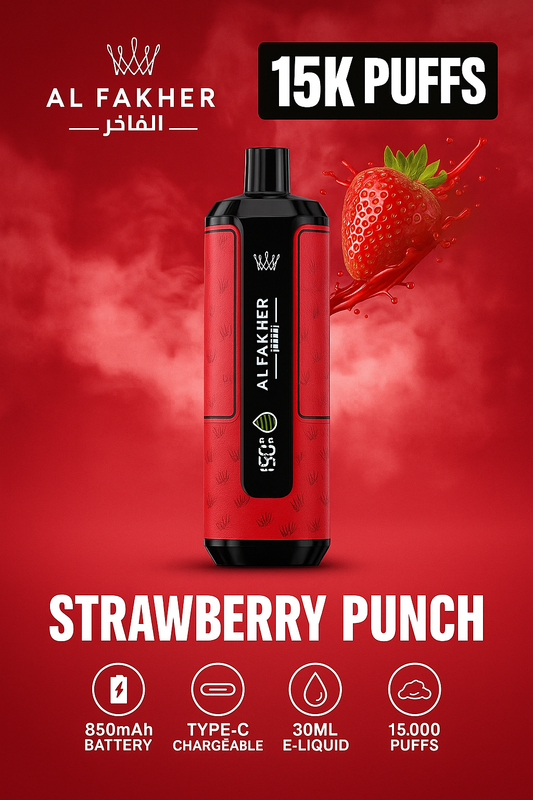 Al Fakher Hypermax 15000 Strawberry Punch