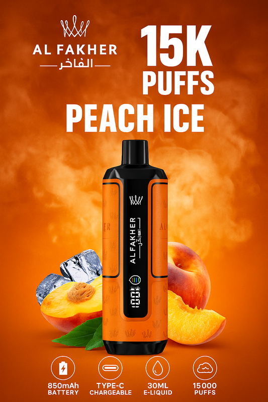 Al Fakher Hypermax 15000 Peach Ice