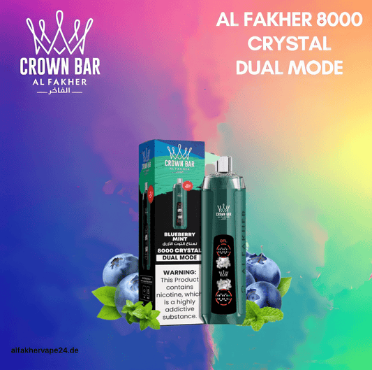 Al Fakher Blueberry Mint 8000 Crystal - AlFakhervape24