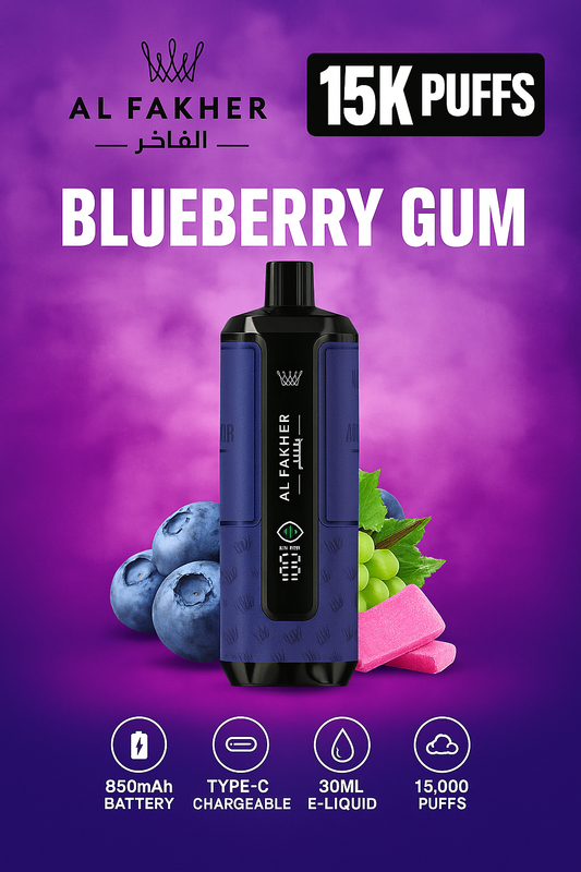 Al Fakher Hypermax 15000 Blueberry GUM