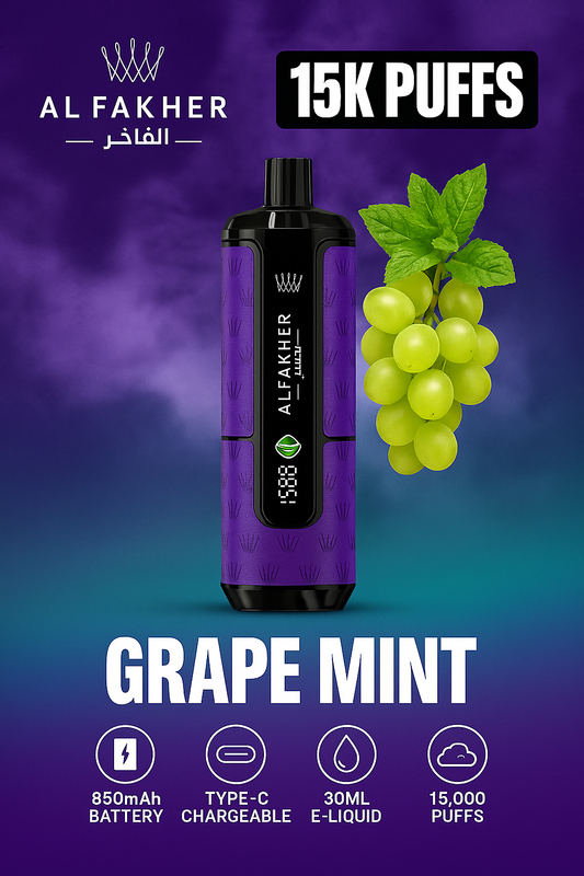 Al Fakher Hypermax 15000 Grape Mint