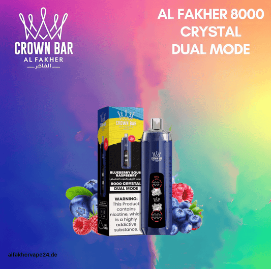 Al Fakher Bluerberry Sour Raspberry 8000 Crystal - AlFakhervape24
