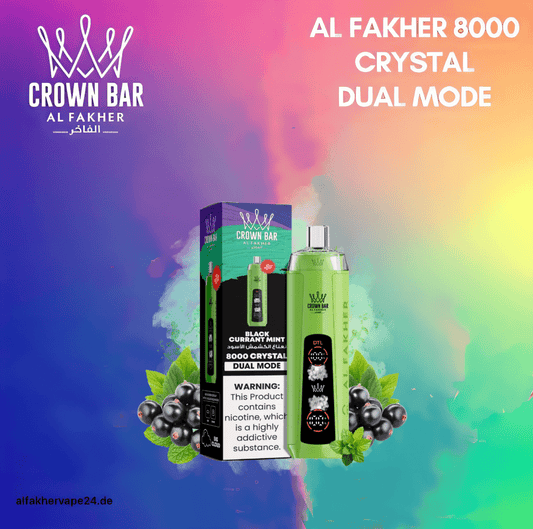Al Fakher Black Currant Mint 8000 Crystal - AlFakhervape24