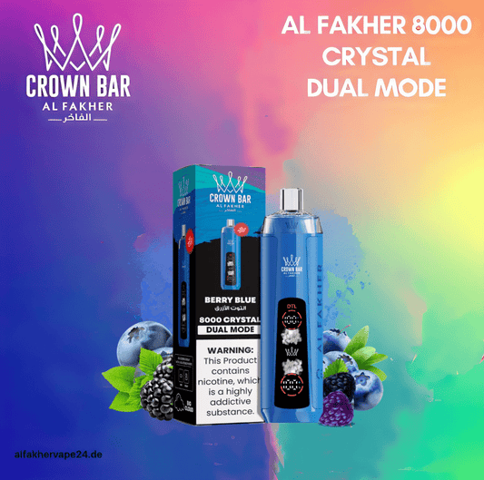 Al Fakher Berry Blue 8000 Crystal - AlFakhervape24