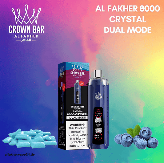 Al Fakher Blueberry Gum Crystal 8000 - AlFakhervape24
