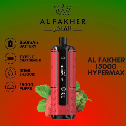 Al Fakher Hypermax 15K - Strawberry Punch - AlFakhervape24