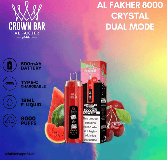 Al Fakher Watermelon Cherry Crystal 8000 - AlFakhervape24