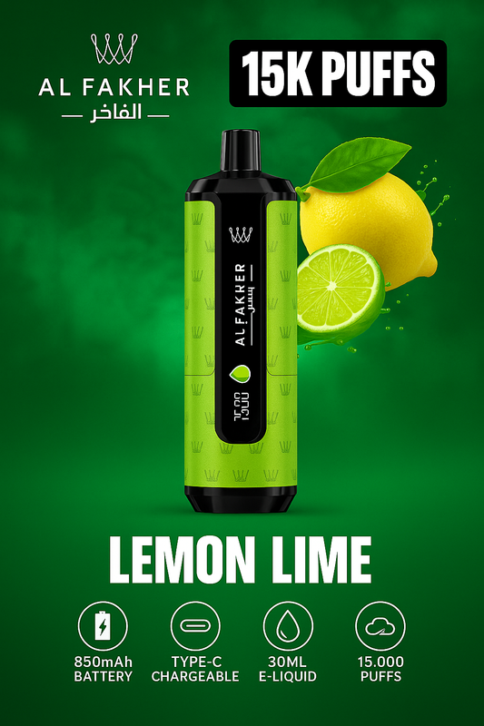 Al Fakher Hypermax 15000 Lemon Lime