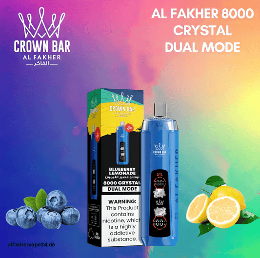 Al Fakher Blueberry Lemonade 8000 Crystal - AlFakhervape24