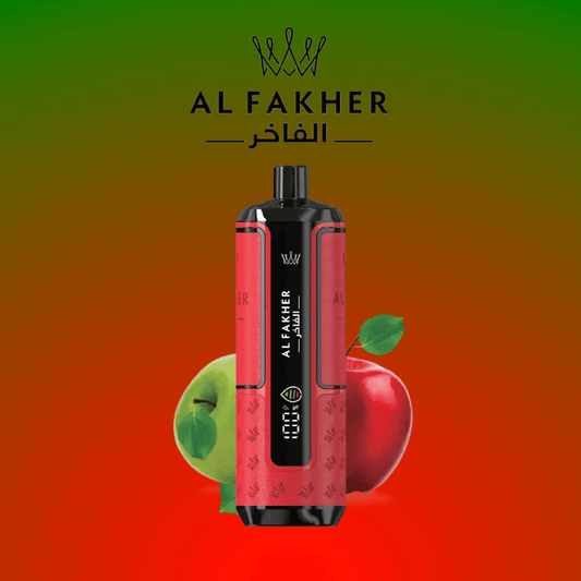 Al Fakher Hypermax 15K Einweg-Vape – Two Apples Geschmack (rote & grüne Äpfel), 15.000 Züge, mit LED-Display – erhältlich bei AlFakhervape24.
